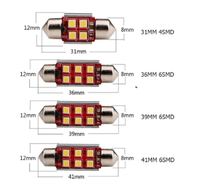 Светодиодная led лампочка 12/24 FS-3030-6 SMD 41MM CANBUS драйвер (7404) 