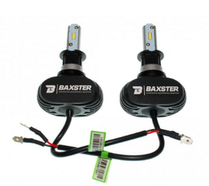 Светодиодные автолампы BAXSTER S1 H3 5000K 4000lm с радиатором  (7495)