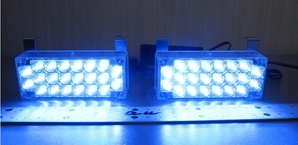 Стробоскопы в решетку ,фара вспышка Led 51027 синий(7811)
