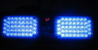 Стробоскоп проблесковый маячок на козырек синий Led Visor Strob(7843) 