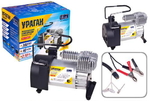 Компрессор "Ураган" КА-У12055 150psi/23Amp/40л/клеммы/шланг 7,5м с дефлятором(7871)