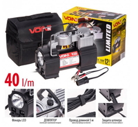 Компрессор "VOIN" VL-550 150psi/15Amp/40л/прикур./фонарь/дефлятор/переходник на клеммы (7872) 