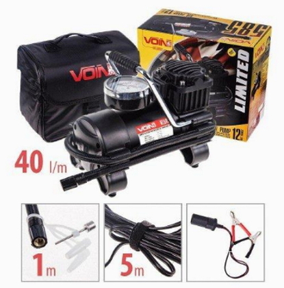 Компрессор "VOIN" VL-585 150psi/15Amp/40л/прикур./переходник на клеммы(7873)