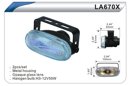 Фары дополнительные DLAA 670 Х-BL/H3-12V-55W/100*42mm компл.(7954)
