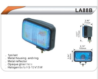 Фары дополнительные DLAA 88 BRY черные/H3-12V-55W/155*90mm (7957) 