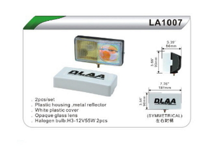Фары дополнительные DLAA 1007 BL/2хH3-12V-55W/197*90mm/крышка компл.(7977)