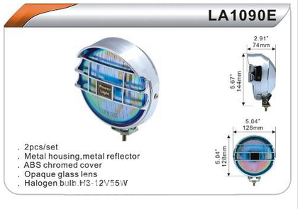 Фары дополнительные DLAA 1090 E-W хром/H3-12V-55W/D=128mm компл.(8007)