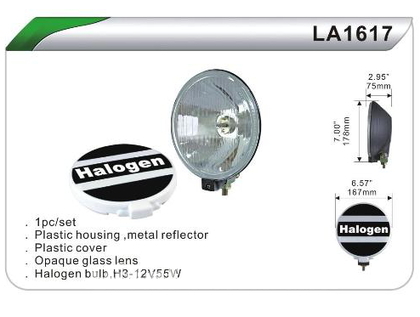 Фары дополнительные DLAA 1617 W/H3-12V-55W/D=167mm/крышка (8012)