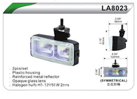 Фары дополнительные DLAA 8023 RY/2хH3-12V/126*53mm комплект(8042) 
