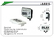 Фары дополнительные DLAA 8816 W/H3-12V-55W/185*104mm/крышка компл.(8054)
