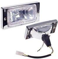 Фары дополнительные модель VARRAN HY-174D-2/CLEAR H3-12V-55W/173*84mm/LADA/2110-15 (хром) LED рамка(8105) 