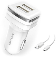 Автомобильное зарядное устройство BRUM BM-A002 (2USB 2.4A)Type-C 8169BMA002 