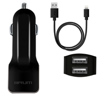 Автомобильное зарядное устройство BRUM BM-A003 (2USB 2.1A) с кабелем Lightning 8171BMA003 