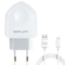 Сетевое зарядное BRUM BM-S002 (2USB 2.1A) с кабелем Micro USB 8175BMS002