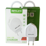 Сетевое зарядное BRUM BM-S002 (2USB 2.1A) с кабелем Micro USB 8175BMS002