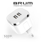 Сетевое зарядное BRUM BM-S009 (2USB 2.4A)8177BMS009