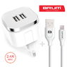 Сетевое зарядное BRUM BM-S009 (2USB 2.4A) Lightning 8178BMS009 Сетевое зарядное BRUM BM-S009 (2USB 2.4A) Lightning 8178BMS009