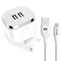 Сетевое зарядное BRUM BM-S009 (2USB 2.4A) Lightning 8178BMS009 