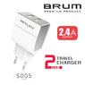 Сетевое зарядное BRUM BM-S005 (2USB 2.4A)8181BMS005