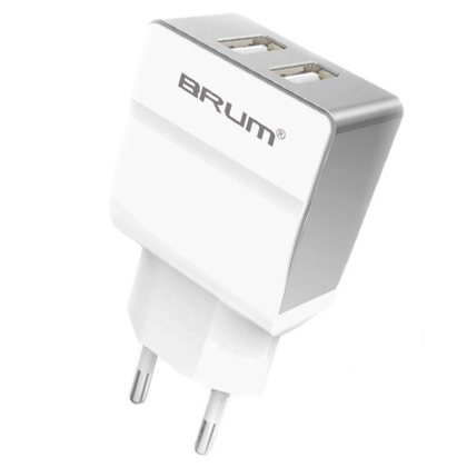 Сетевое зарядное BRUM BM-S005 (2USB 2.4A)8181BMS005