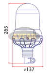 Мигалка желтая под лампочку 12 вольт TR517 для грузовиков(8312TR517)