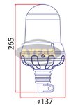 Мигалка желтая под лампочку 24 вольт TR517-3 для грузовиков (8315TR5173)