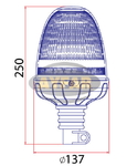 Мигалка желтая под лампочку 24 вольт TR518-3 для грузовиков(8316TR5183)