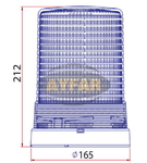 Мигалка желтая диодная 12/24 вольт TR512-6 для грузовиков(8318TR5126)