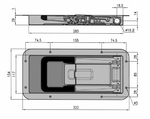 Замок врезной 322мм*154мм Ø16,2(8569)