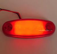 Фонарь габаритний LED 8 см неон червоний(8614) 