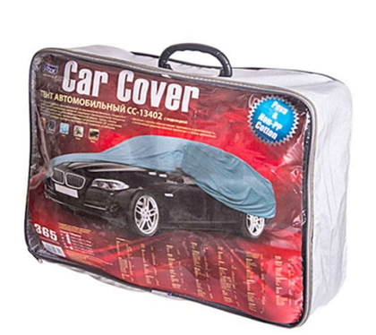 Тент автомобильный CС13402 XL серый с подкладкой PEVA+Non PP Cotton 534х178х120 (8768)