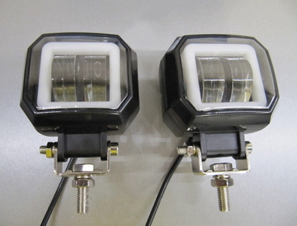 Дополнительные LED фары GV-20W СТГ квадратные, с ДХО - 2шт.(8776)