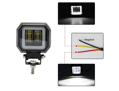 Дополнительная Led фара Allpin 20 Вт стг, дхо квадратные (8843ST20)