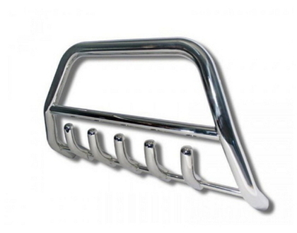 Кенгурятник c грилем и надписью на Volkswagen Caddy 2004-2010 (8874)