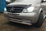 ЗАЩИТА ПЕРЕДНЕГО БАМПЕРА ТРУБА ДВОЙНАЯ MERCEDES VITO 2010-2014 (8972) 