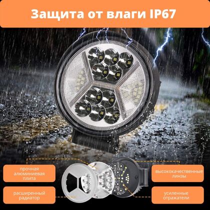Светодиодная LED фара Allpin 36 Вт Дхо (8854D24)