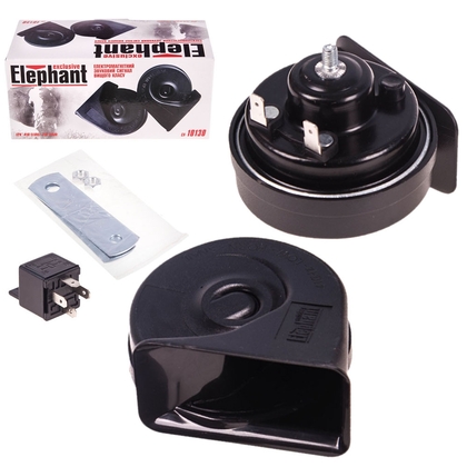 Сигнал улитка СА-10130, Еlephant, Exclusive, 12V, черный (9152)