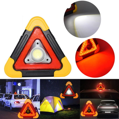 Аварийный знак (COB+LED (STOP), АКБ, ЗУ microUSB, PowerBank)(9279)