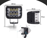 Led фари для спецтехники 2шт 72 Вт Flood/белый/желтый свет (12793)