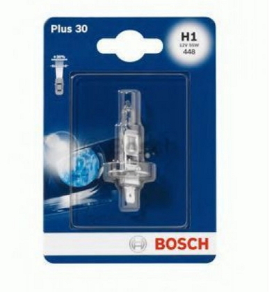 Автолампа BOSCH Plus 30% H1 55W 12V P14,5s 1шт./блистер (9387)