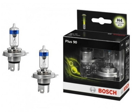 Автолампа BOSCH Plus 90 Н4 60/55W 12V P43t 2шт./бокс (9396)