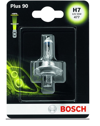 Автолампа BOSCH Plus 90 Н7 55W 12V PX26d 1шт./ блистер (9400)