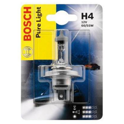Автолампа BOSCH Pure Light H4 60/55W 12V P43t 1шт./блистер (9413)
