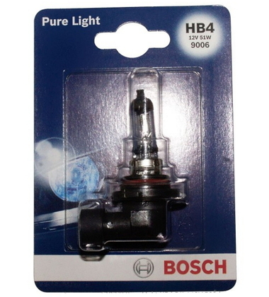 Автолампа BOSCH Pure Light HB4 51W 12V P22d 1шт./ блистер (9420)
