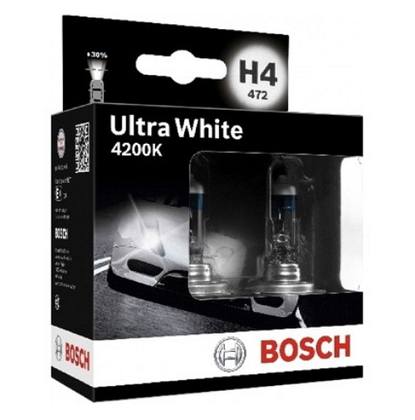 Автолампа BOSCH Ultra White 4200K H4 55W 12V P43t 2шт./бокс (9427)