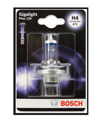 Автолампа BOSCH Xenon Silver Н4 60/55W 12V P43t 1шт./блистер (9435)