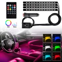 Набір освітлення автомобіля 12 світлодіодів RGB актив.звук USB (13145) 