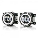 Фари туманні LED Mitsubishi  Pajero Sport 3.5" біле світло, дхо,комплект 2шт (13190)
