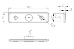 Фонарь светодиодный габаритный боковой Fristom FT-004 Z LED *QS075 (оранжевый)/5841