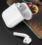 Беспроводные сенсорные Bluetooth наушники TWS Hoco EW25 белые блютуз гарнитура с кейсом для подзарядки(12771) 